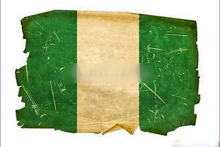 An old faded Nigeria flag