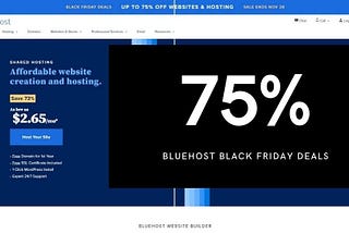 Bluehost Black Friday 2021: UP TO 75% DISCOUNT