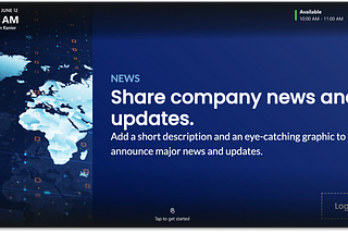 Coming soon, digital signage enables your Teams Rooms on Windows to become spaces where you can share dynamic content and timely information, allowing you to extend your organization’s communications to meeting spaces when your Teams Room devices are not in use.