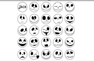 Jack Skellington Bundle SVG, Jack Skellington SVG, Nightmare Before Christmas Svg, Clipart, Svg Files for Cricut, Cut files