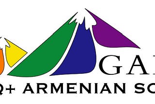GALAS logo: Ararat Mountain in rainbow colors