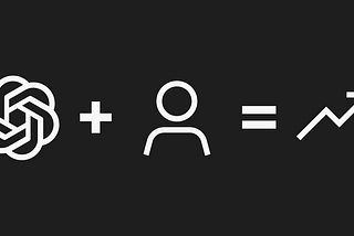Symbolic equation of AI plus human equals progress.