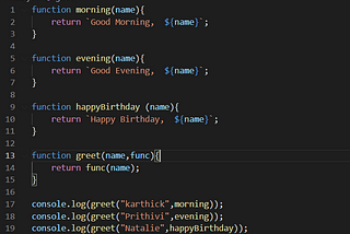 Higher Order Functions in JavaScript