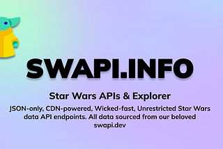 swapi.info a simple, fast, GET-only JSON placeholder alternative to swapi.dev