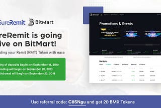 SureRemit is getting listed on BitMart