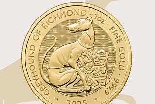 PCGS Certified 2025 Tudor Beast Greyhound of Richmond 1oz Gold Coin available from Solomon Global