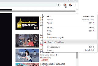 uView Player Chrome Extension open online videos in Floating media player picture-in-picture (always on top of other windows)