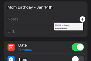 Minute Mini Feature Request — Add Notes to Reminders