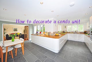 How to decorate a condo