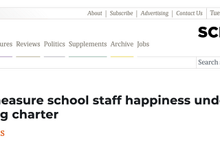 Wellbeing Charter to measure school staff happiness