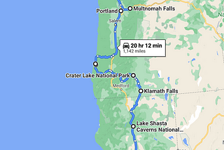Summer Road Trip from Bay Area, CA to Seatle, WA
