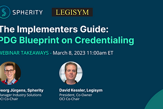 Takeaways from the webinar — The Implementers Guide: PDG Blueprint on Credentialing