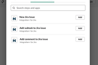 Create Jira issue workflow step for Slack