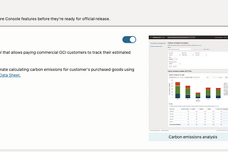 How to check your carbon footprint in OCI