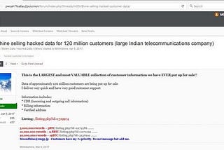 Jio subscriber data leak — some notes