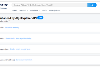 AlgoExplorer API Fully Supports Algod and Algorand Indexer endpoints