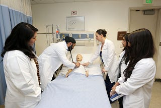 Cal State LA nursing students receive hands-on training in simulation lab.