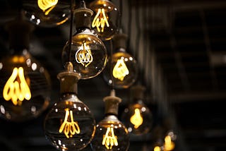 Golden light bulbs