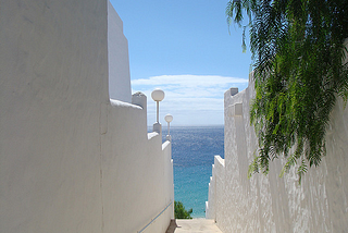 White alleys in Morro Jable, Fuerteventura, Spain