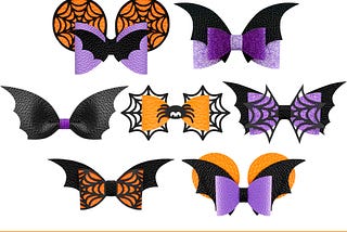 Halloween Bow Bundle SVG, Bat Bow Template SVG, Spiderweb Bow SVG, Halloween Cricut Svg Bows, Hair Bow Template, Cricut Cut Files, pdf, eps