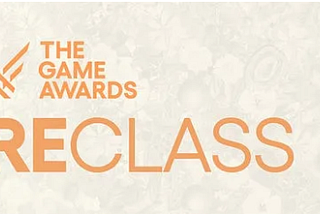 This is the Game Awards Future Class header image, it states its name, has the game awards logo and the ’23 class image which is a side view of a feminine person with dark skin, a gold necklace and their head, from the mouth up is a collage of flowers and butterflies.