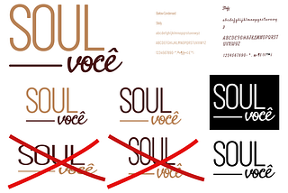 Imagem: variações da logo da "SOUL Você".