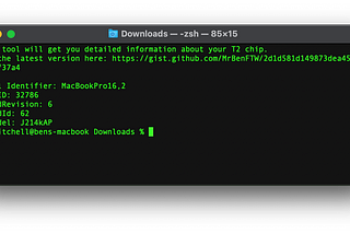 Get T2 Information from macOS (Script)