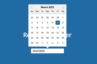 React Datepicker — Day 1 of Exploring JS Libraries