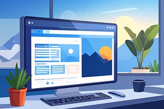 A screen on which a portfolio website is shown