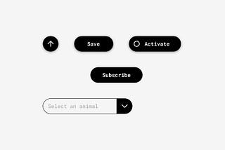 An image showing components created with Figma interactive components feature