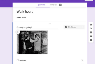 Logging hours — basic and simple with G-form