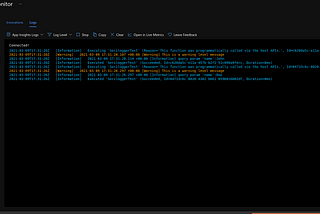 Azure function log Monitor