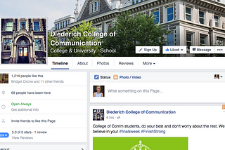 Social Media Strategy: Diederich College of Communications