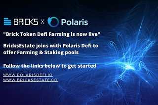 The BRICK staking pool is now live on Polaris