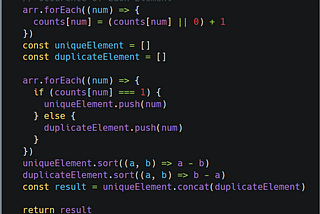 Coding: Custom Sorting Algorithm- Ascending for Unique Elements, Descending for Duplicates in…