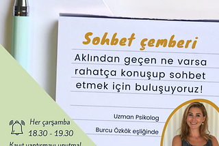 Online sohbet çemberinde buluşalım!