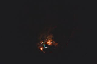 The warmth of a campfire