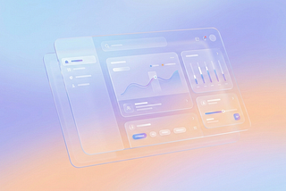 A dashboard in gradient colors