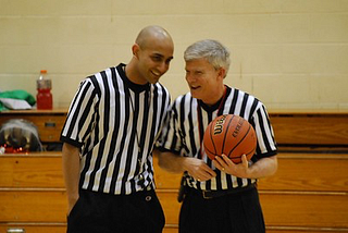Official referees — Raman Samra Boston University, Dean Hutter