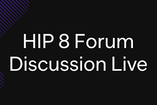 HIP 8 Forum Discussion Live