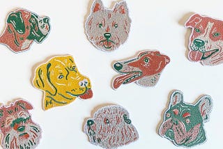 We made Doggo Pins and Patches!