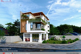 Mẫu thiết kế biệt thự lô góc 2 mặt tiền