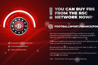 ✅ You can buy FBS from the BSC network now!