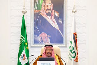 G20 Summit— The Custodian of the Two Holy Mosques Saudi Arabia’s King Salman at G20
