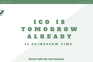 ICO is tomorrow already!