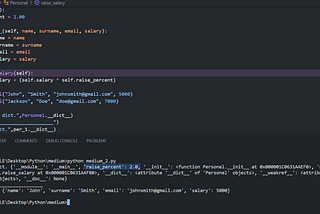 OBJECT ORIENTED PROGRAMMING(OOP) - Class Variables