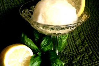 Lemon Dessert — No-Churn Lemon-Basil Sorbet