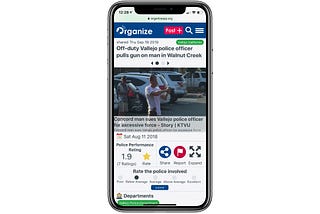 Use the Organize platform to rate the performance of the police