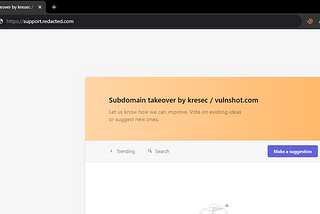 Subdomain takeover via nolt.io