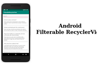 Filterable RecyclerView in Android — The How To
